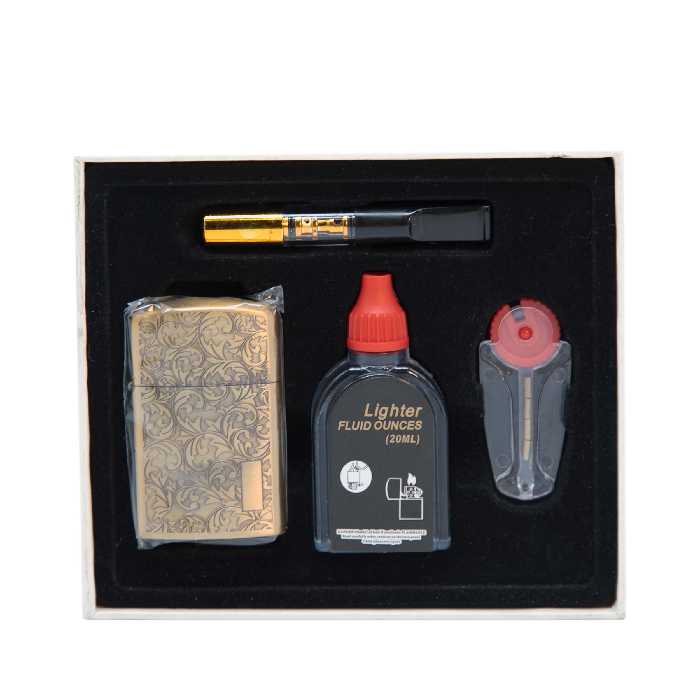 ست هدیه فندک و زیرسیگاری لایتر مدل حکاکی