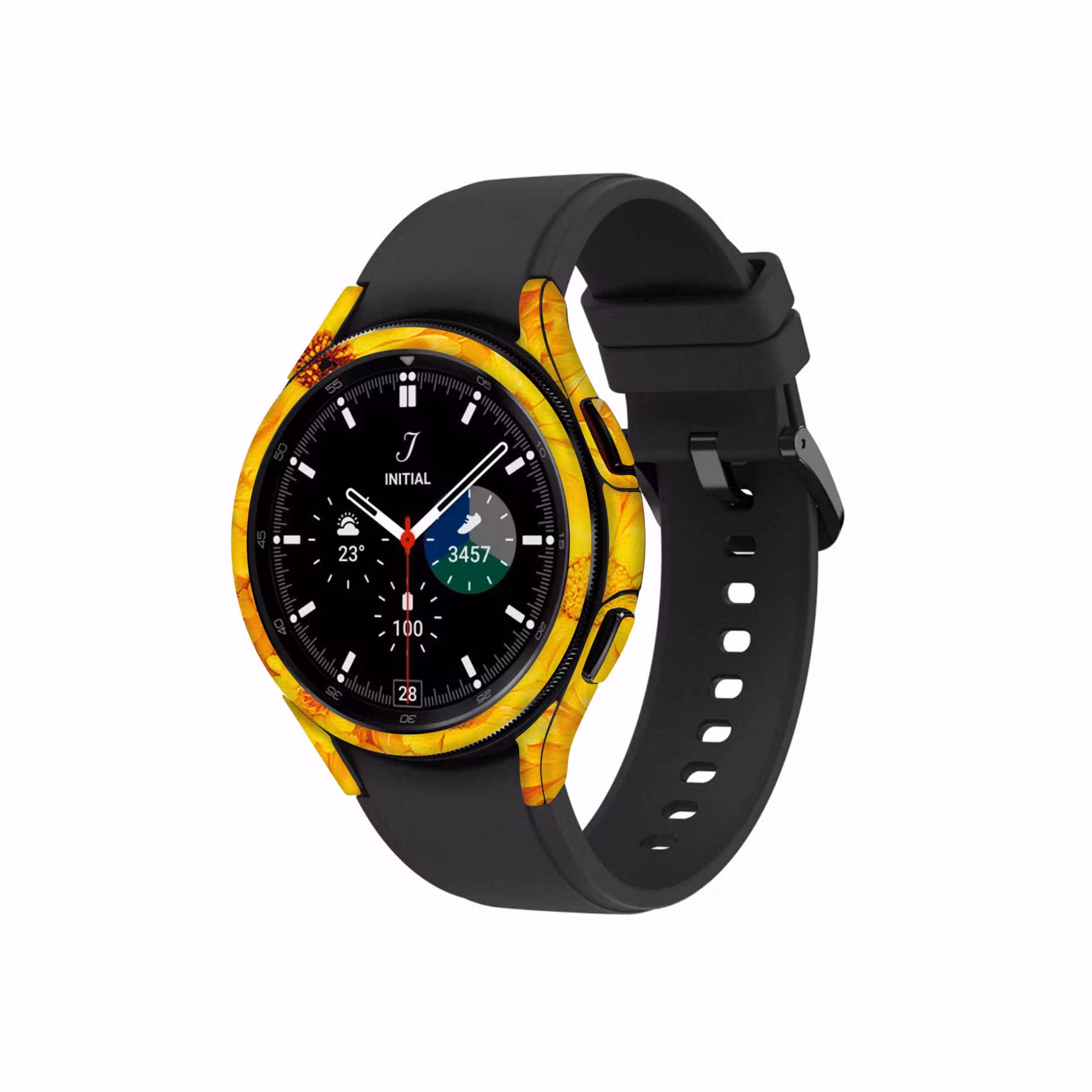 برچسب ماهوت طرح Yellow Flower مناسب برای ساعت هوشمند سامسونگ Watch4 Classic 42mm
