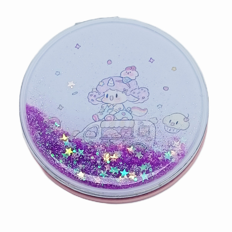 آینه جیبی مدل آکواریومی طرح دختر