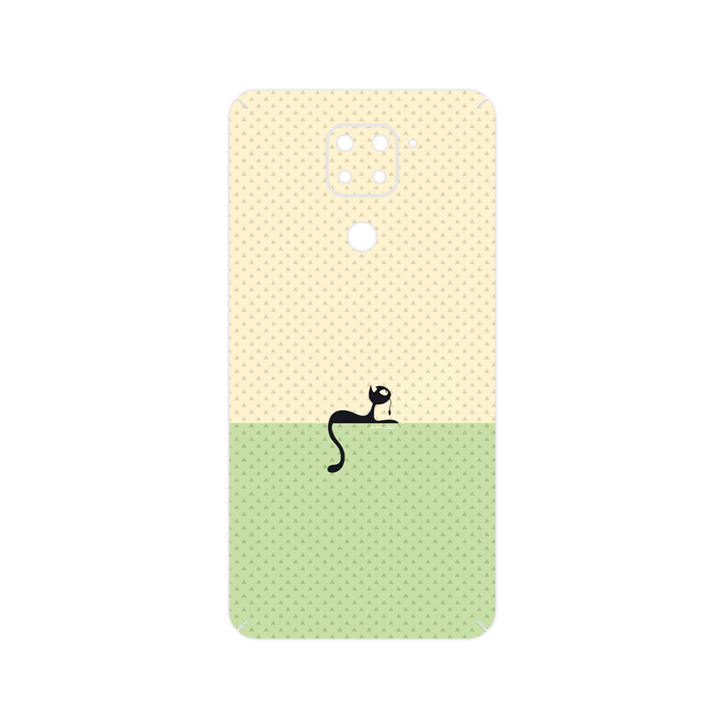 برچسب پوششی ماهوت مدل Minimal Internet Cat Icon مناسب برای گوشی موبایل شیائومی Redmi Note 9