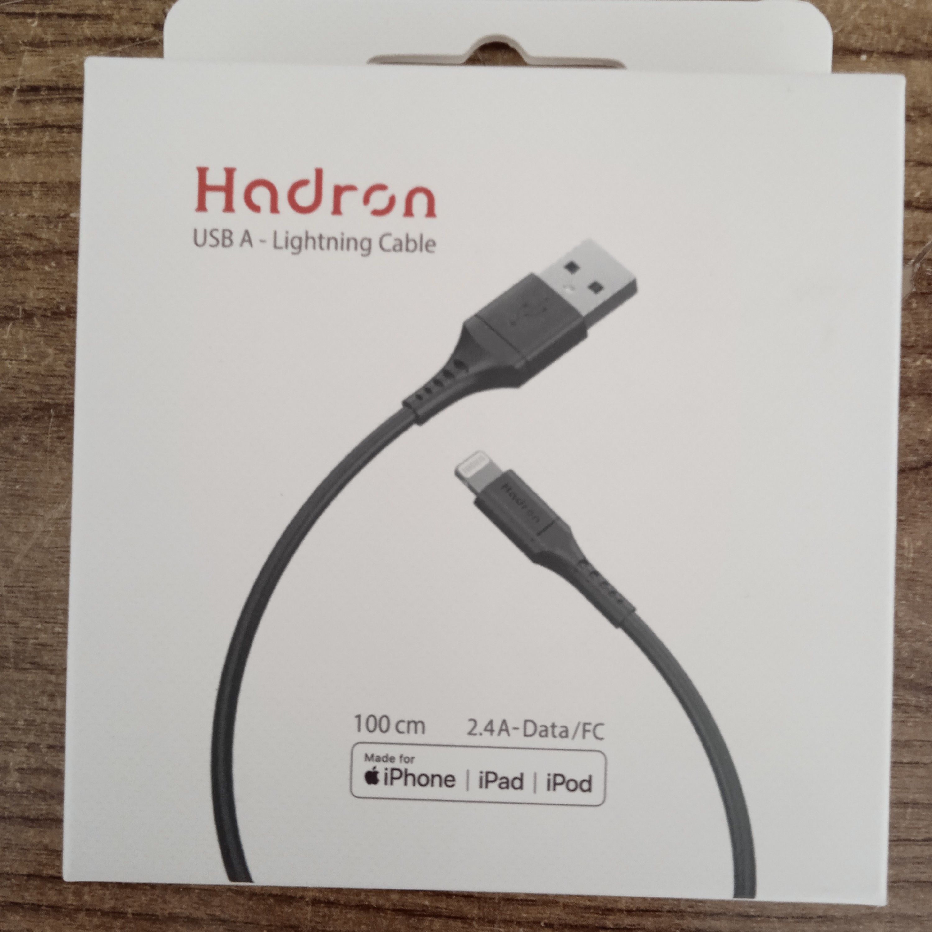 کابل آیفونی فست شارژ Hadron
L01  2.4A 1m