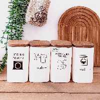 جاپودری سرامیکی درب چوبی طرح دار 