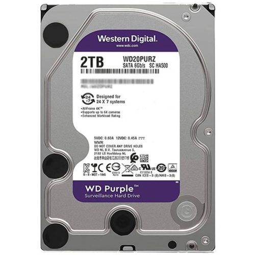 هارددیسک اینترنال وسترن دیجیتال سری Purple مدل WD20PURZ ظرفیت 2 ترابایت (آکبند)