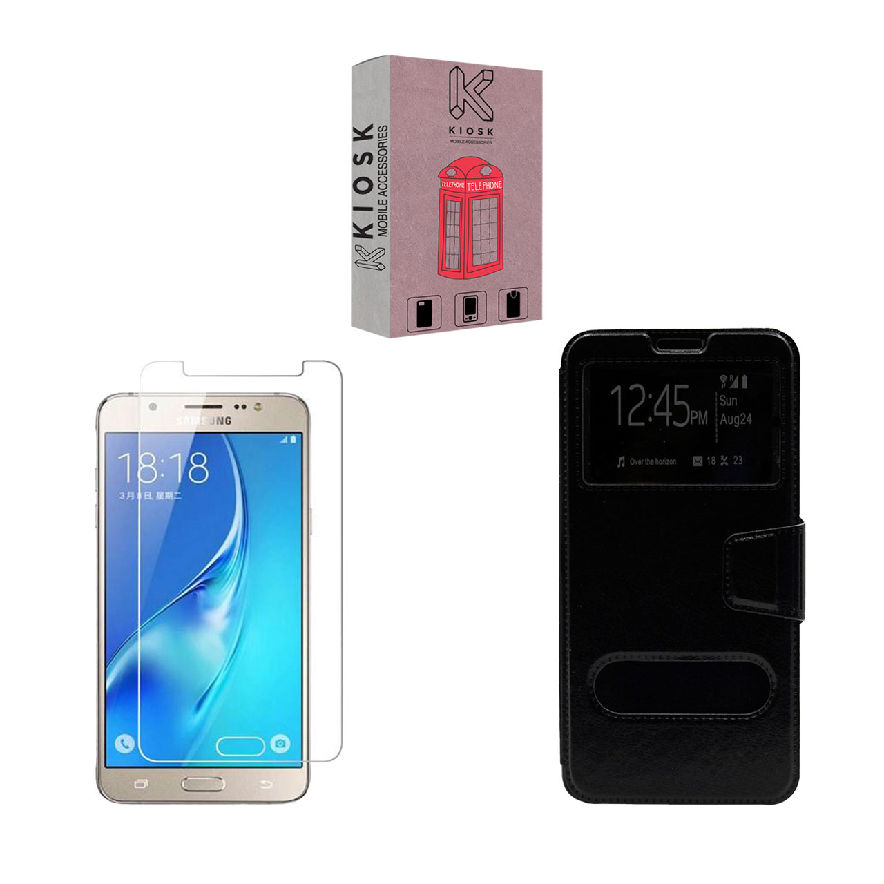  کیف کلاسوری کیوسک مدل KYSH-KGM-1 مناسب برای گوشی موبایل سامسونگ Galaxy J7 2015 به همراه محافظ صفحه نمایش