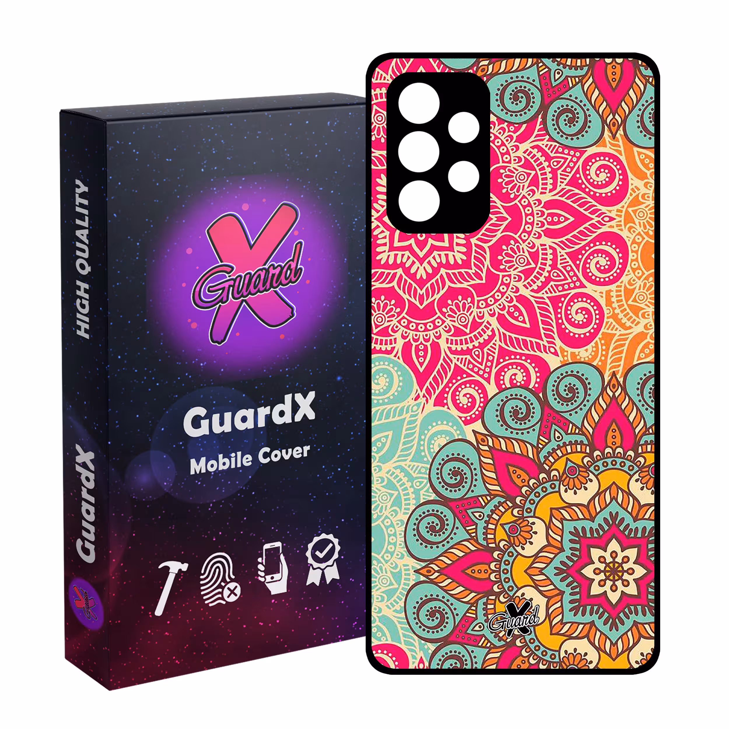 کاور گارد ایکس طرح Mandala مدل Glass10214 مناسب برای گوشی موبایل سامسونگ Galaxy A32 5G