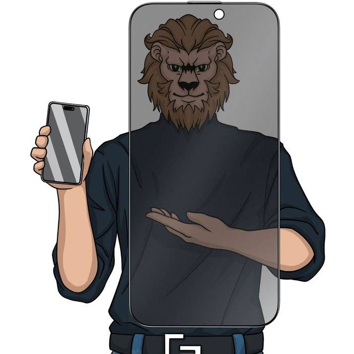 گلس حریم شخصی iPhone 16 Pro مارک Green Lion مدل 9H Steve Privacy