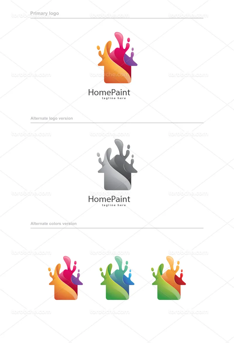 وکتور لوگوی نقاشی ساختمان | گرافیک با طعم تربچه