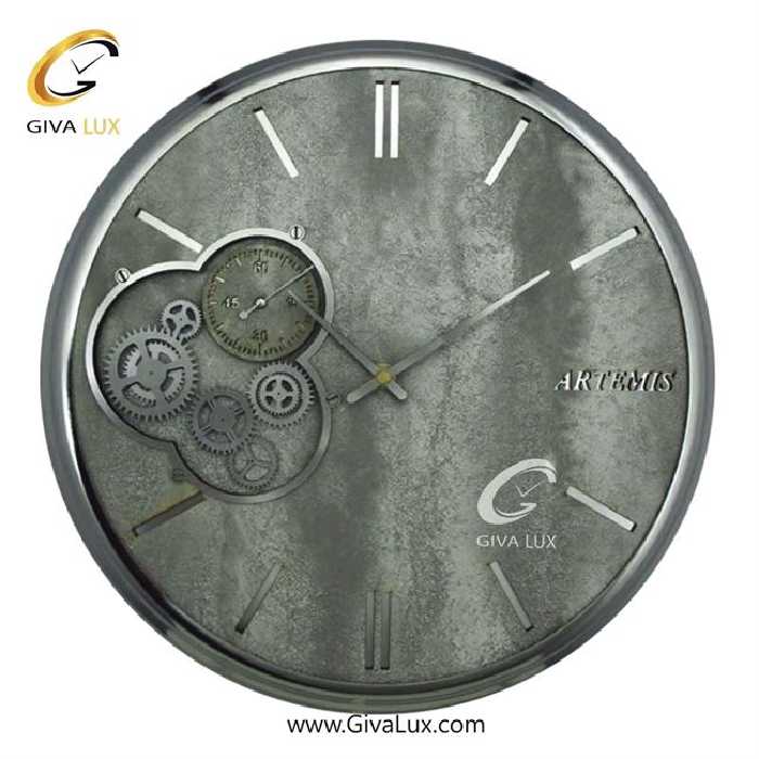 ساعت دیواری اورجینال آرتمیس آلیاژ فلزی نقره ای| کد رفرنس 90028، مدل: 2040SilverB