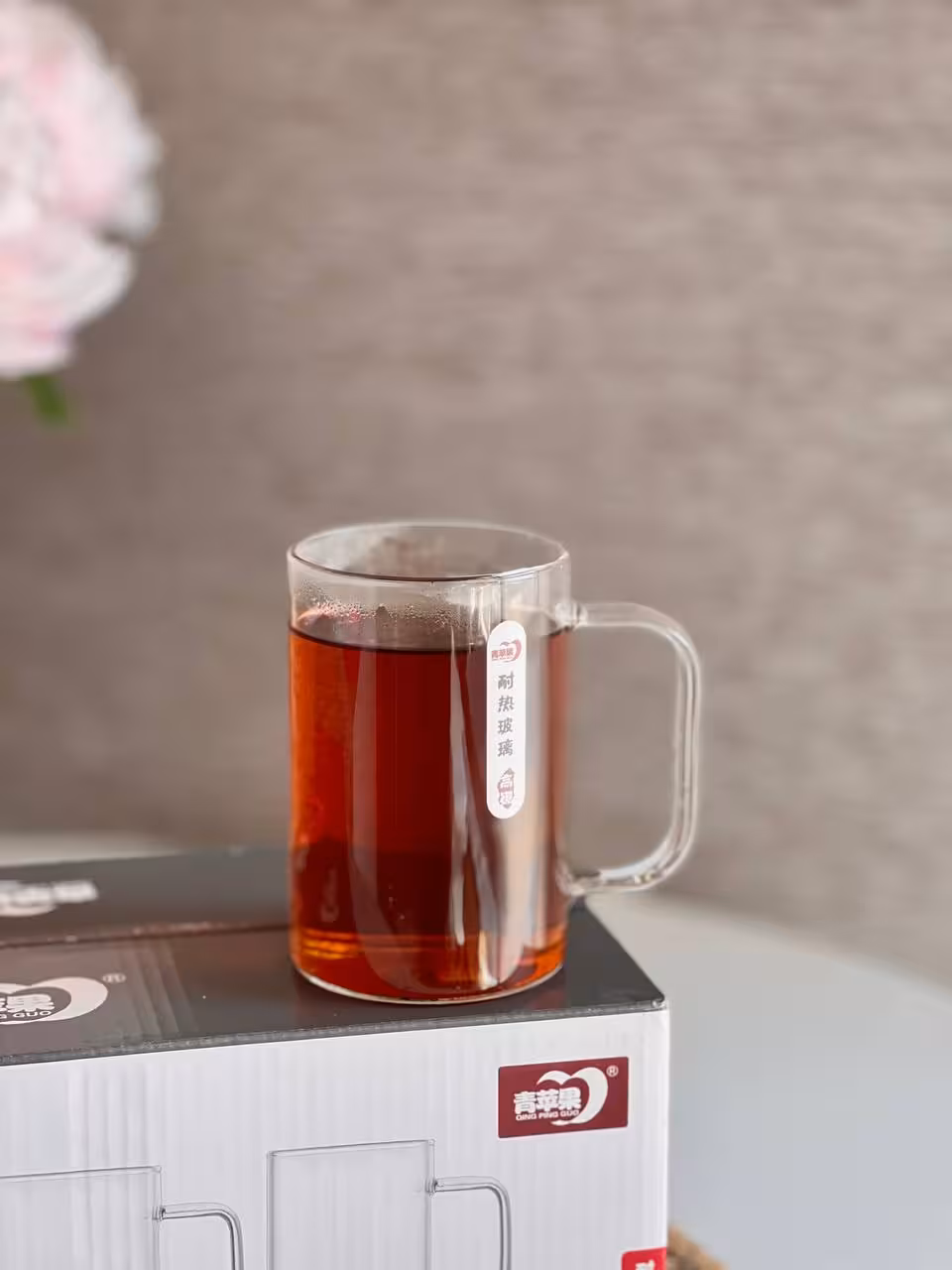 لیوان دسته دار پیرکس چایخوری 6 عددی 270 میل دلی DELI مدل شبنم