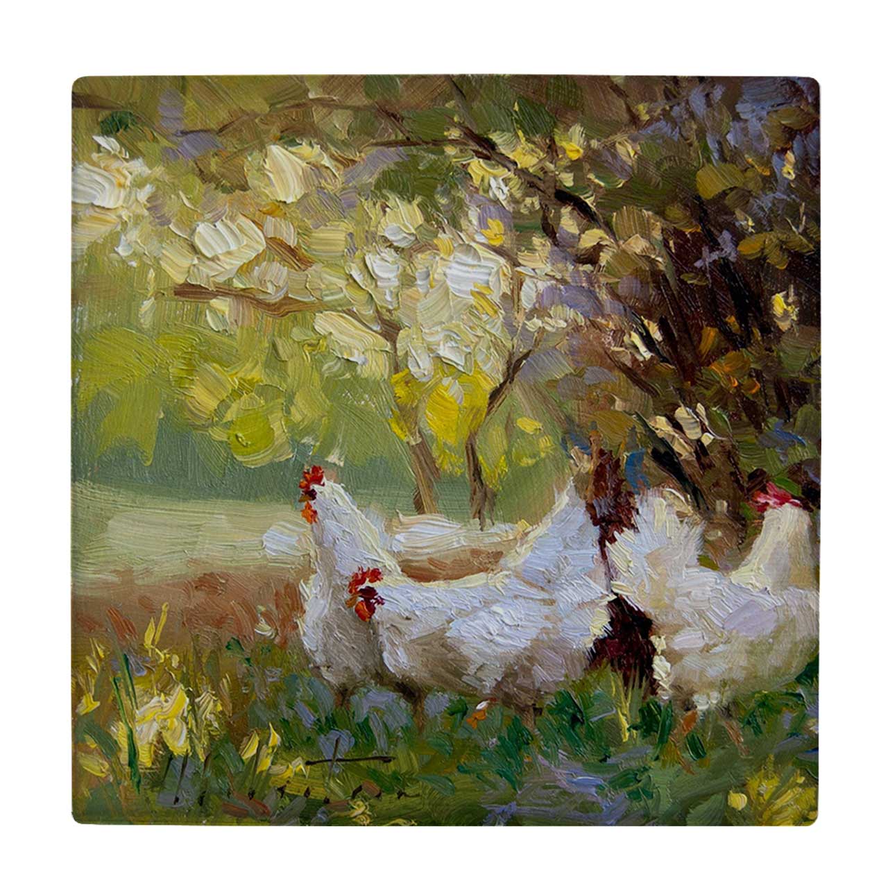 کاشی کارنیلا طرح نقاشی خروس ها کد wkk1898