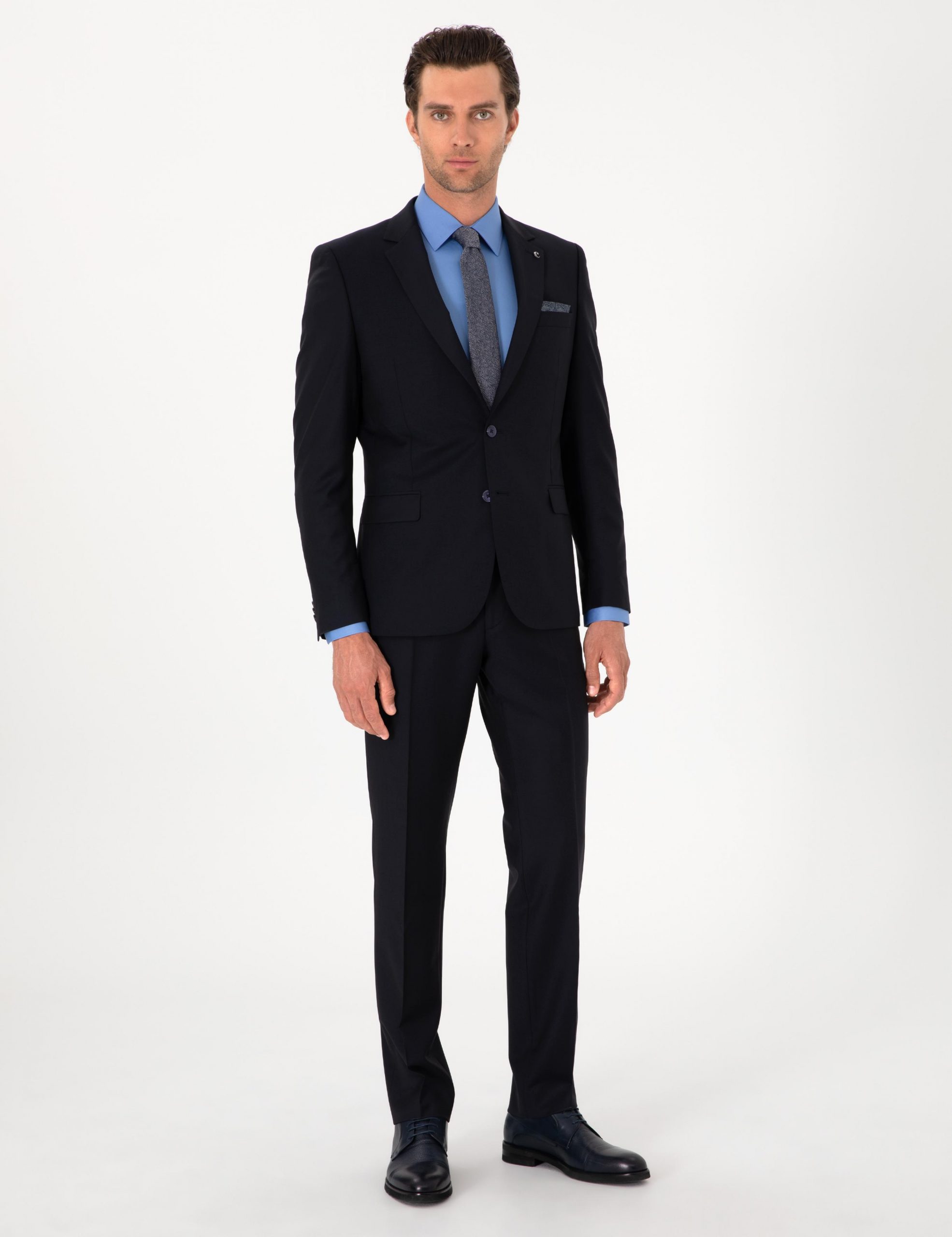 کت و شلوار مردانه سرمه ای کاشارل