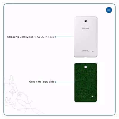 برچسب پوششی ماهوت مدل Green-Holographic مناسب برای تبلت سامسونگ Galaxy Tab 4 7.0 2014 T230