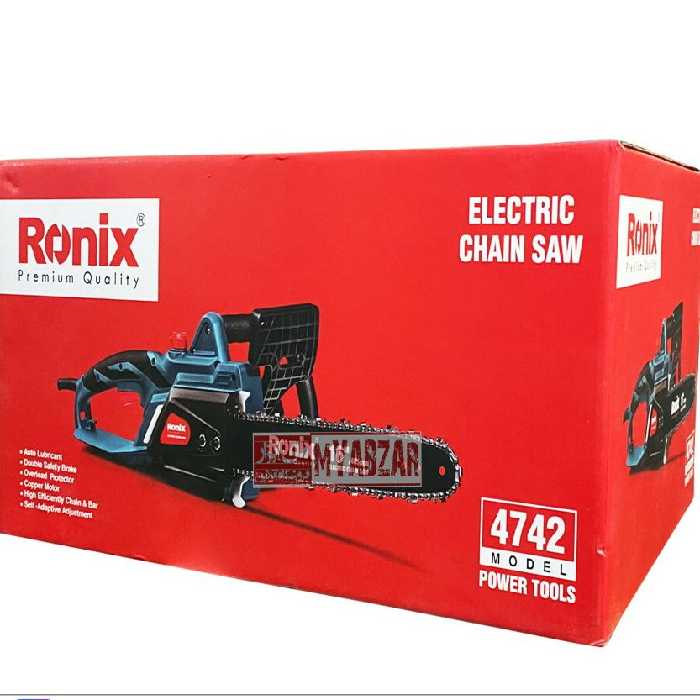 اره زنجیری درخت بر برقی 4742 رونیکس 2200 وات با زنجیر40 سانتی  (موجود)