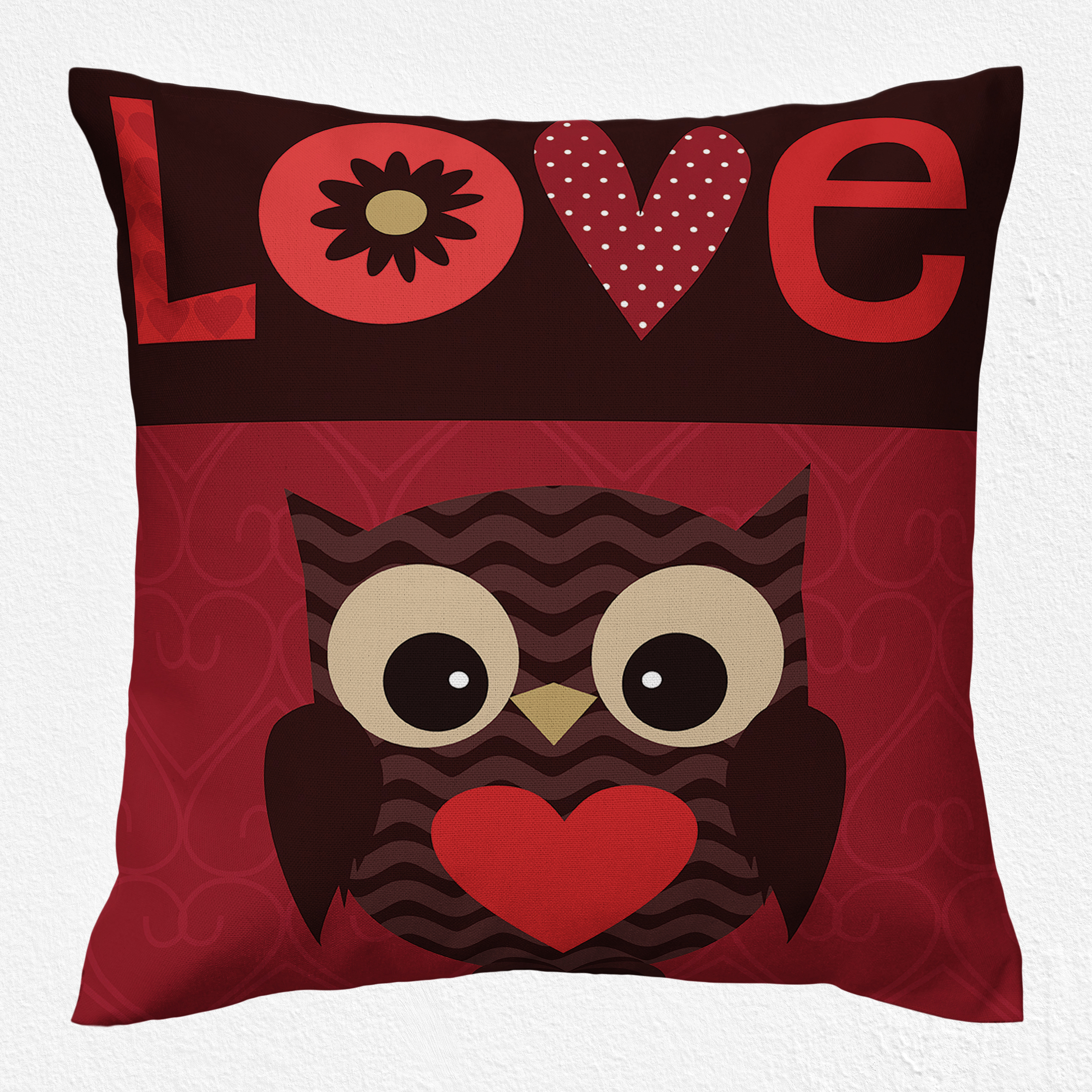 کاور کوسن مدل جغد دورو طرح دار کد 140072