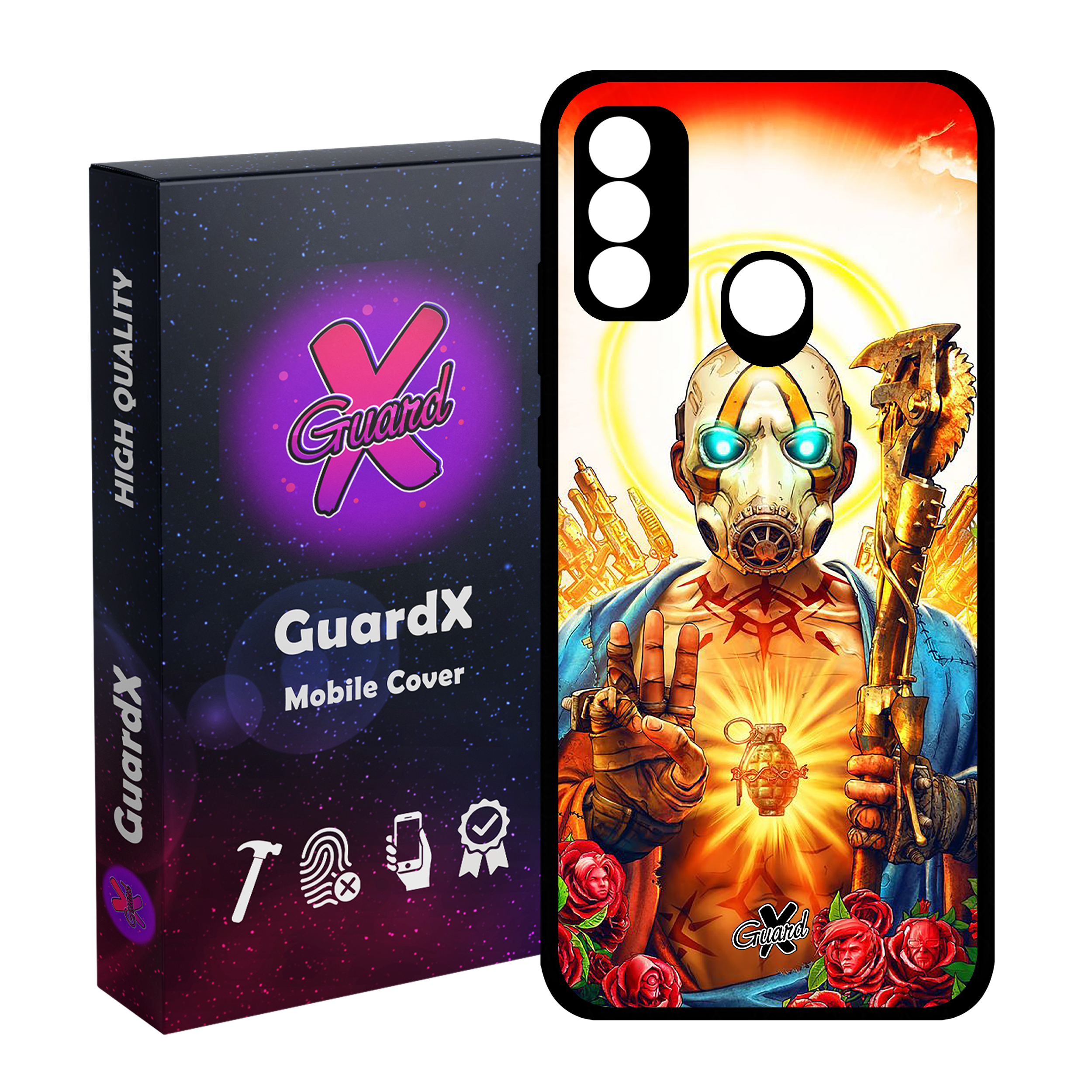 کاور گارد ایکس طرح Borderlands مدل Glass10068 مناسب برای گوشی موبایل هوآوی P Smart 2020