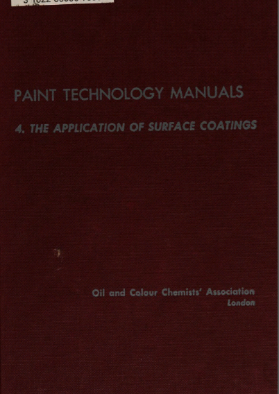 خرید و دانلود نسخه کامل کتاب Paint Technology Manuals: The application of surface coatings · Volume 4 - Pdf