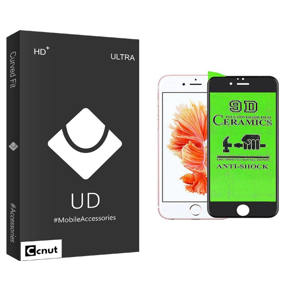 محافظ صفحه نمایش 9D کوکونات مدل UD Black مناسب برای گوشی موبایل اپل iphone 6 / 6s | کالا برتری