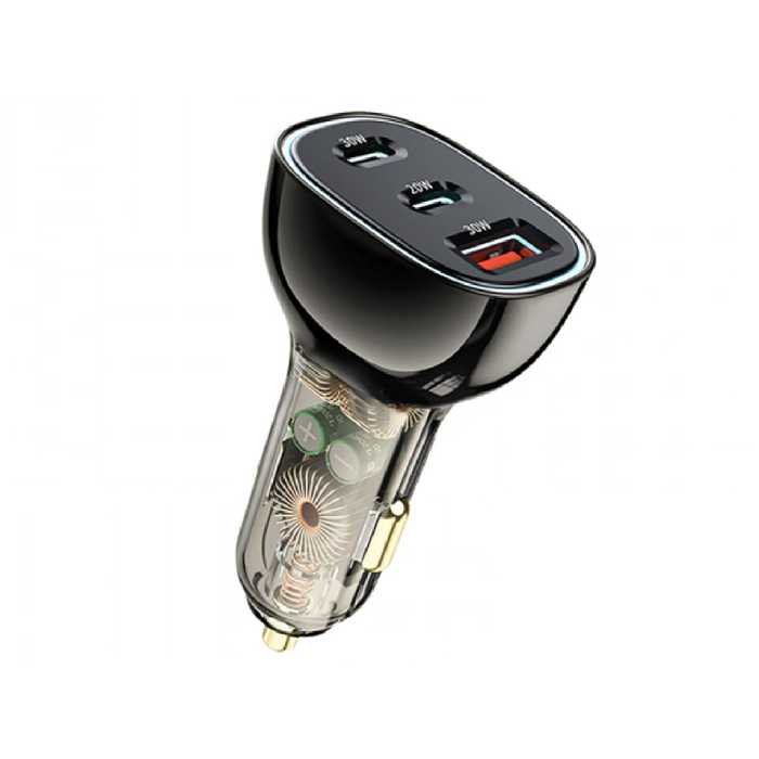 شارژر فندکی فست شارژ تایپ سی و یو اس بی 80 وات ویوو مدل PC700