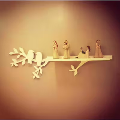 شلف دیواری طرح پرنده