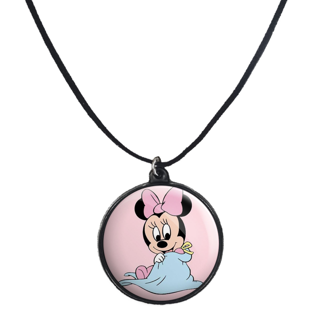 گردنبند پرمانه طرح میکی موس کد pmb.12823 مدل دو طرفه