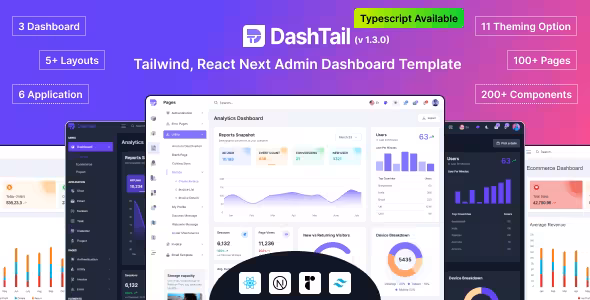 دانلود قالب مدیریتی DashTail