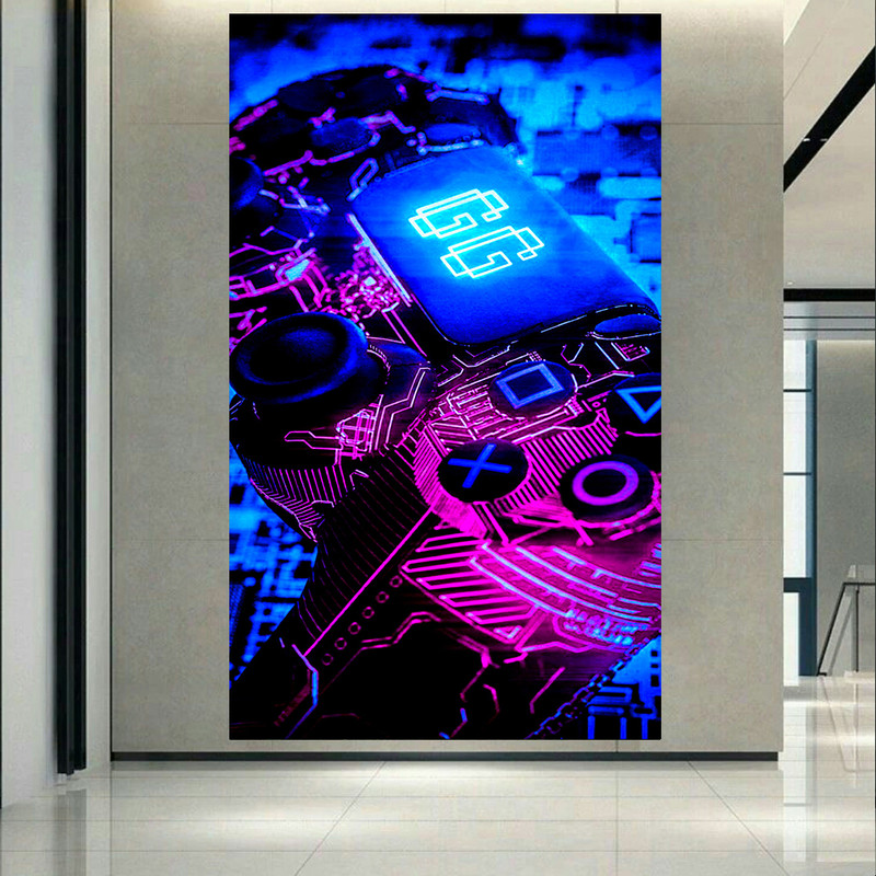 تابلو شاسی طرح کنسول بازی مدل دسته پلی استیشن کد AR2725 | دنیای قاب