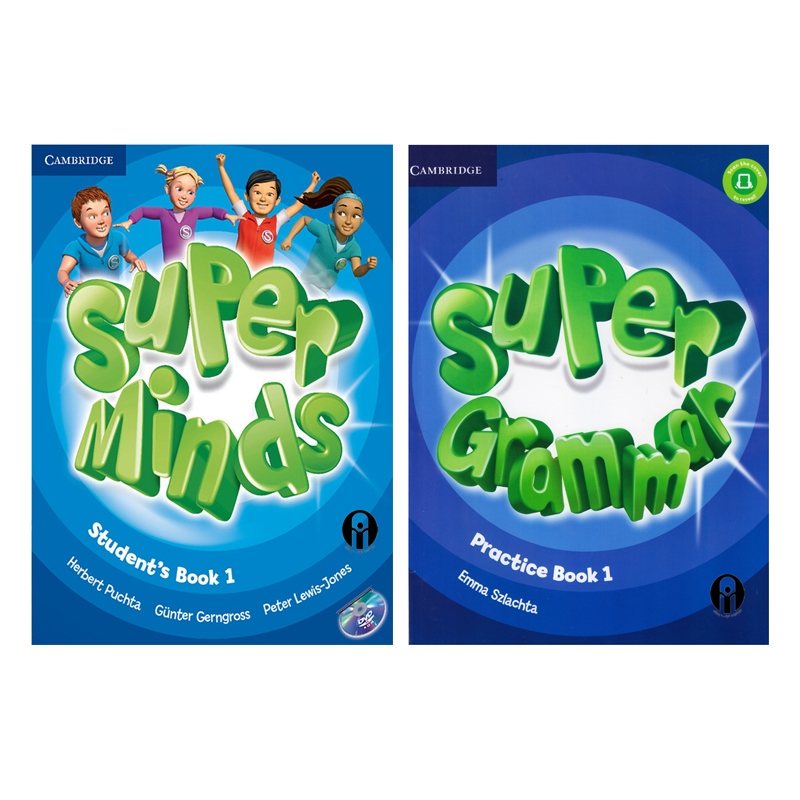 کتاب Super Minds And Super Grammar 1 اثر جمعی از نویسندگان انتشارات الوندپویان دو جلدی