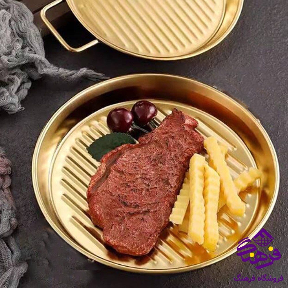 سيني سرو بيضي طلايي 38