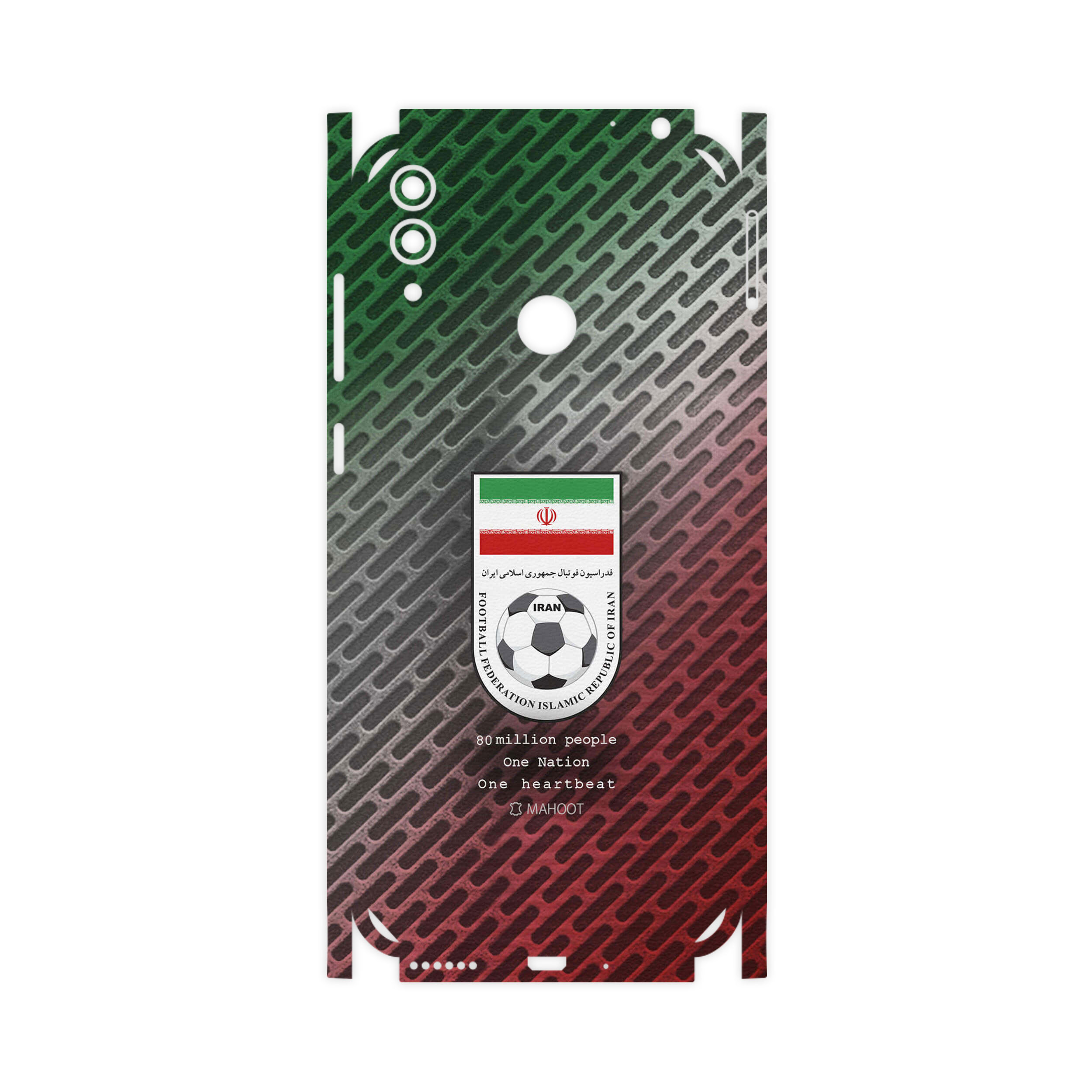 برچسب پوششی ماهوت مدل Iran-National-Football-Team-FullSkin مناسب برای گوشی موبایل آنر 8C