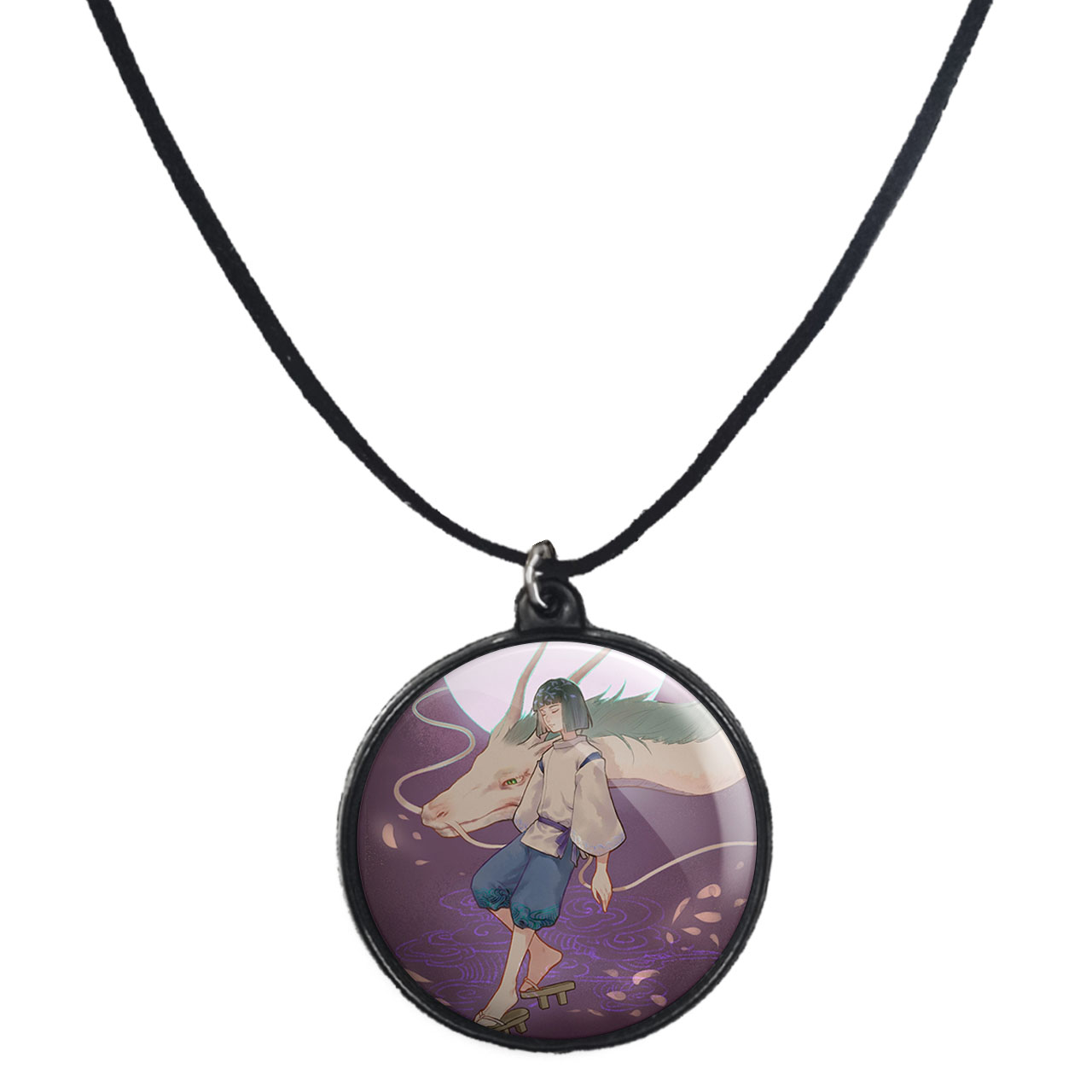 گردنبند پرمانه طرح Spirited Away کد pmb.25647 مدل دو طرفه