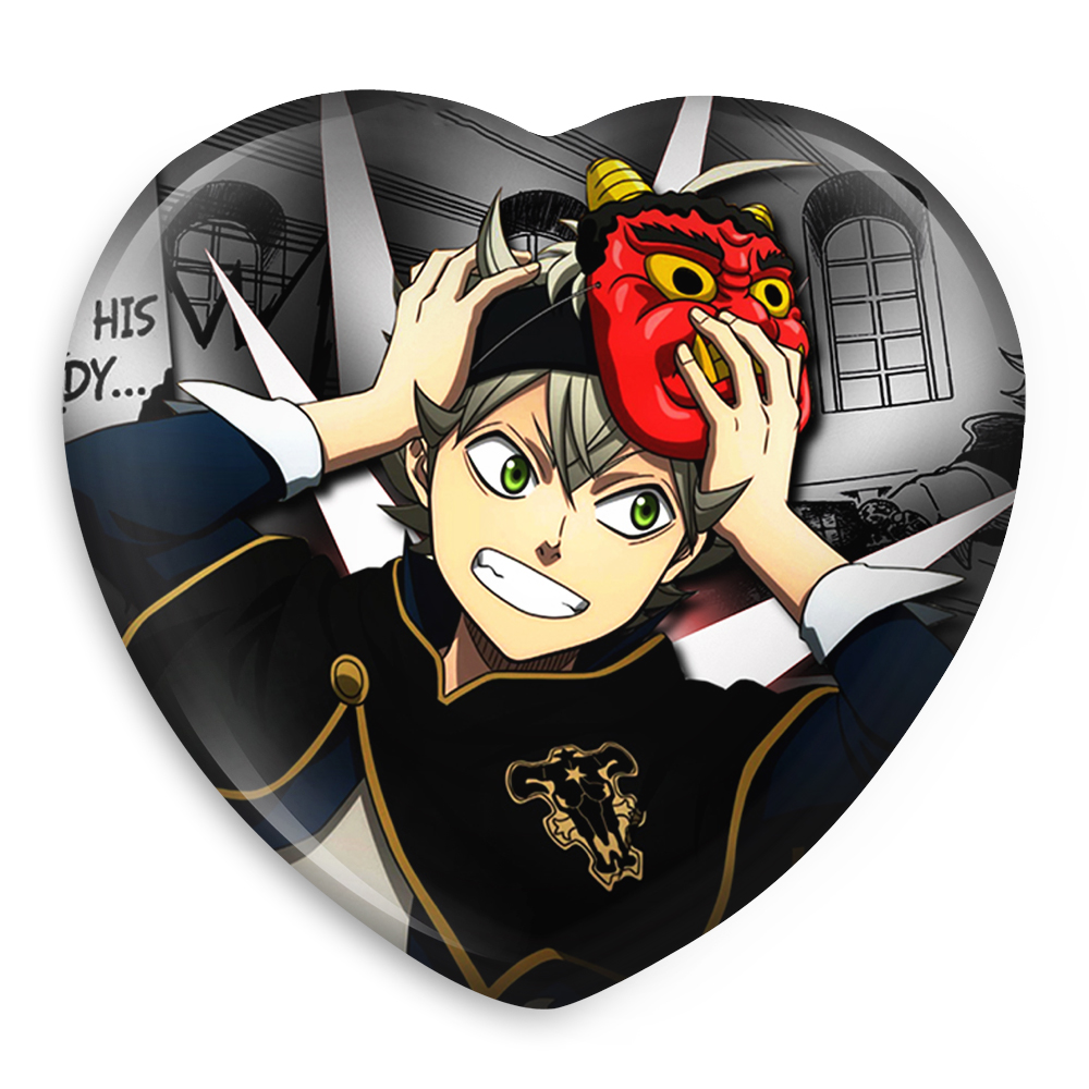 پیکسل خندالو طرح آستا انیمه بلک کلاور Black Clover مدل قلبی کد 11718