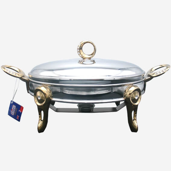 سوفله بیضی متوسط نگین دار طلایی یونیک کد 3710