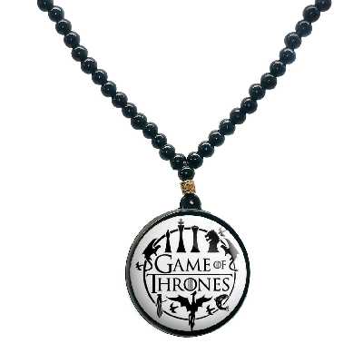 گردنبند پرمانه طرح بازی تاج و تخت کد pmd.2377 مدل دو طرفه