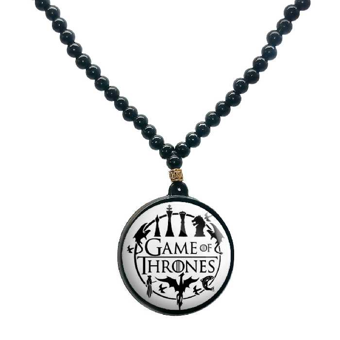 گردنبند پرمانه طرح بازی تاج و تخت کد pmd.2377 مدل دو طرفه