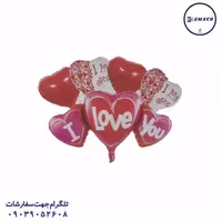 بادکنک فویلی قلبی چند تکه تولد
