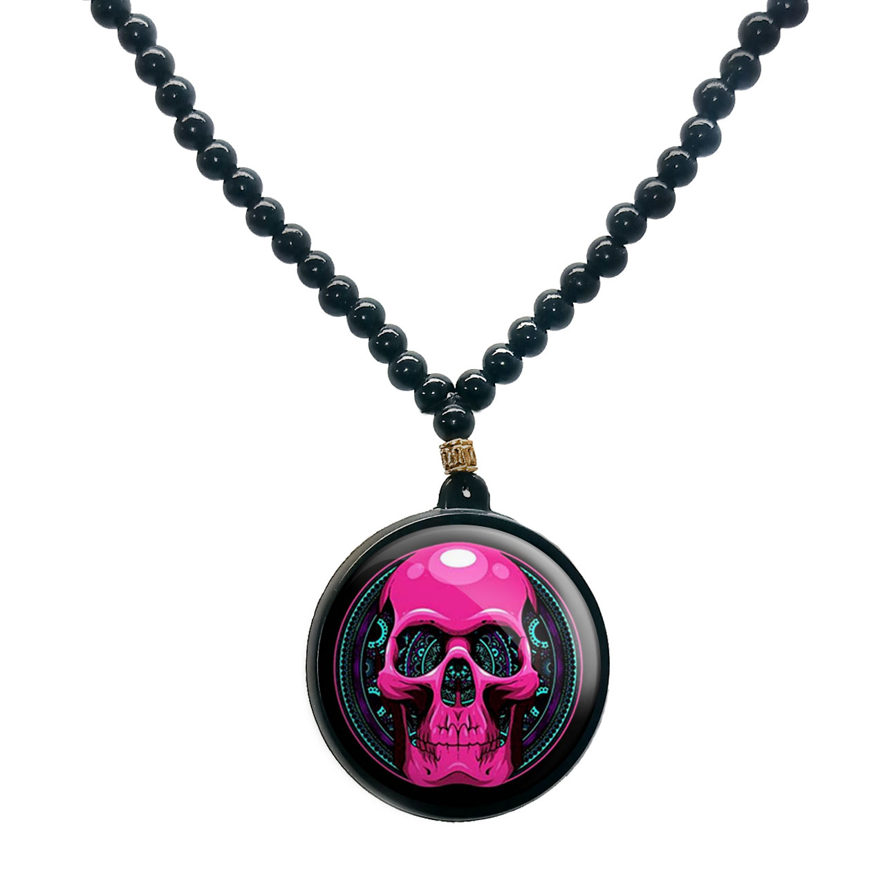 گردنبند پرمانه طرح اسکلت کد pmd.10695 مدل دو طرفه