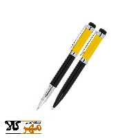 قلم ست خودکار و روان نویس زرد مشکی EUROPEN مدل LAST