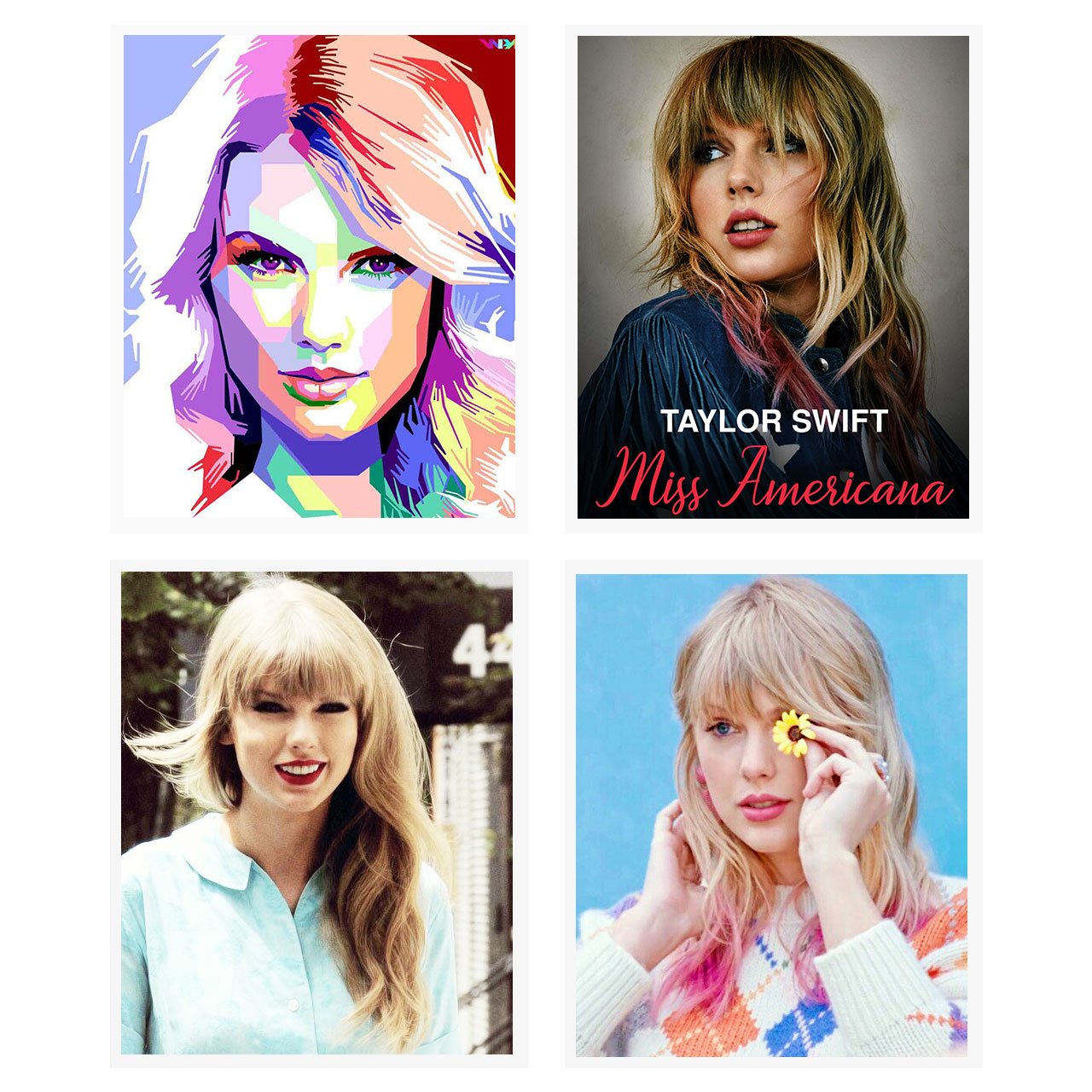  آویز تزیینی طرح تیلور سوییفت مدل T2 مجموعه 4 عددی