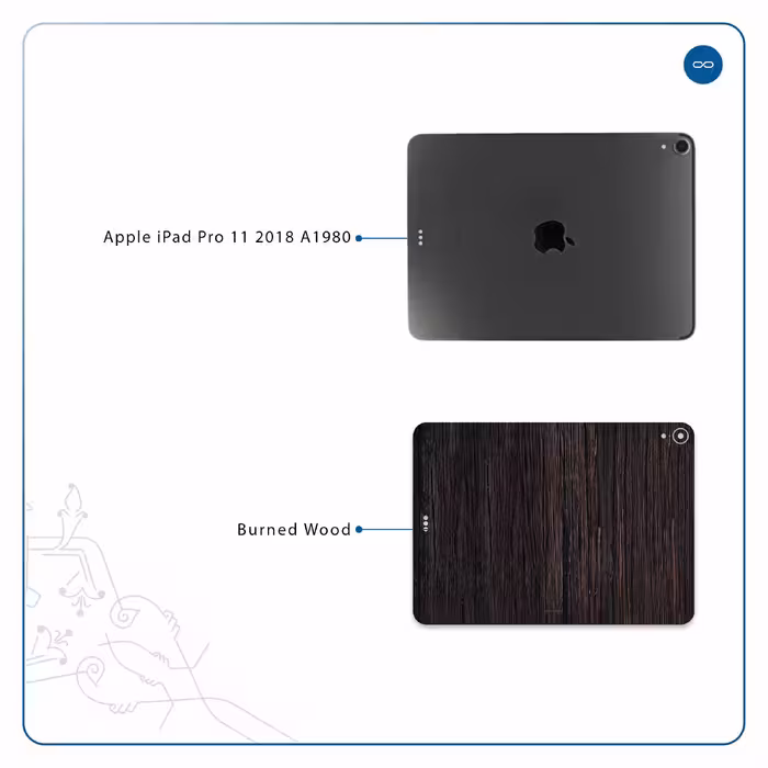 برچسب پوششی ماهوت مدل Burned Wood مناسب برای تبلت اپل iPad Pro 11 2018 A1980