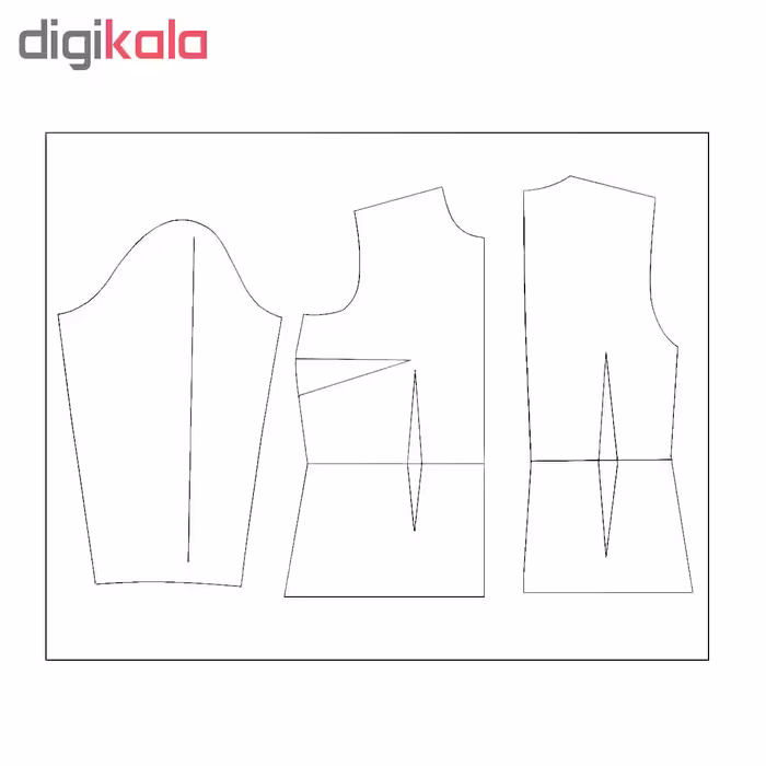 الگو خیاطی بالاتنه و آستین زنانه متد abm سایز 36