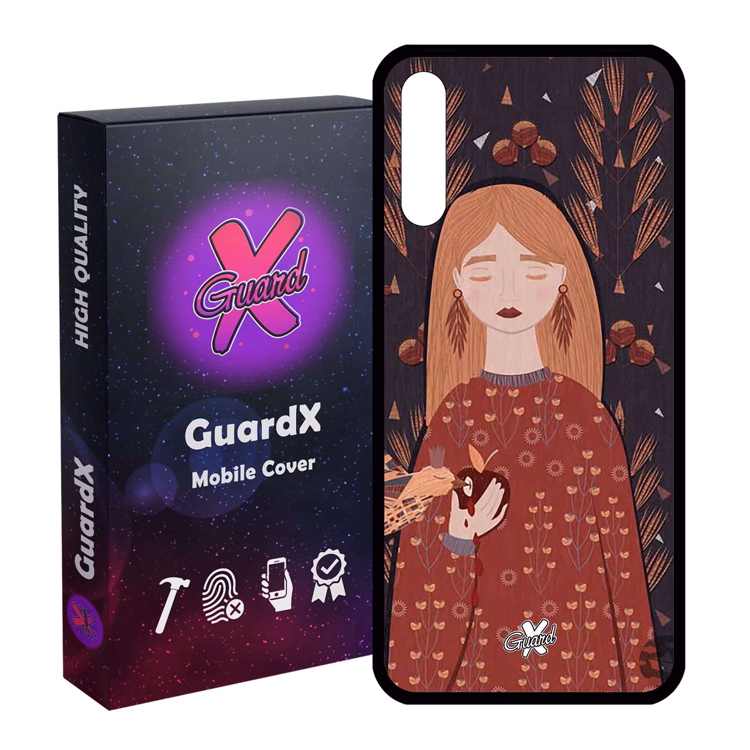 کاور گارد ایکس طرح دختر مدل Glass10413 مناسب برای گوشی موبایل سامسونگ Galaxy A30s / A50 / A50s