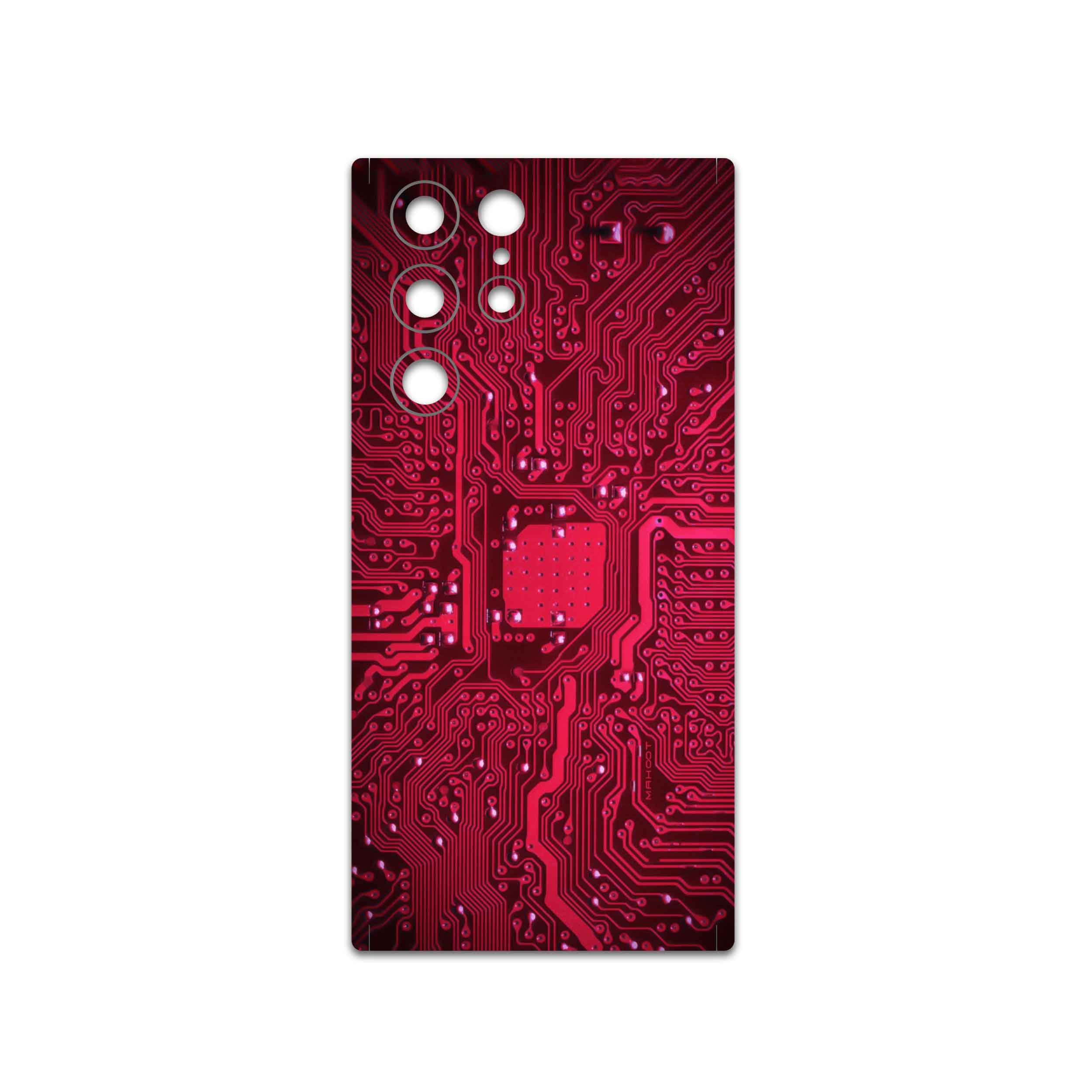 برچسب پوششی ماهوت مدل Red-Printed-Circuit-Board مناسب برای گوشی موبایل سامسونگ Galaxy S22 Ultra 5G
