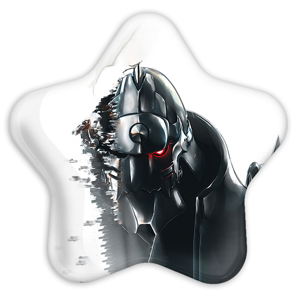 پیکسل خندالو طرح آلفونس الریک انیمه کیمیاگر تمام فلزی مدل ستاره ای کد 12676