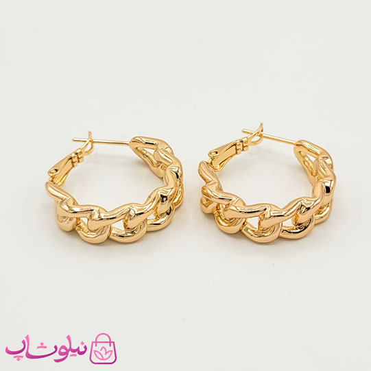 گوشواره حلقه ای ژوپینگ مدل کارتیه درشت کد 891