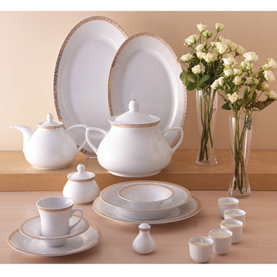 سرویس چینی 108 پارچه زرین رومینا طلایی ا Zarin Romina Dinnerware Set -108 PCS