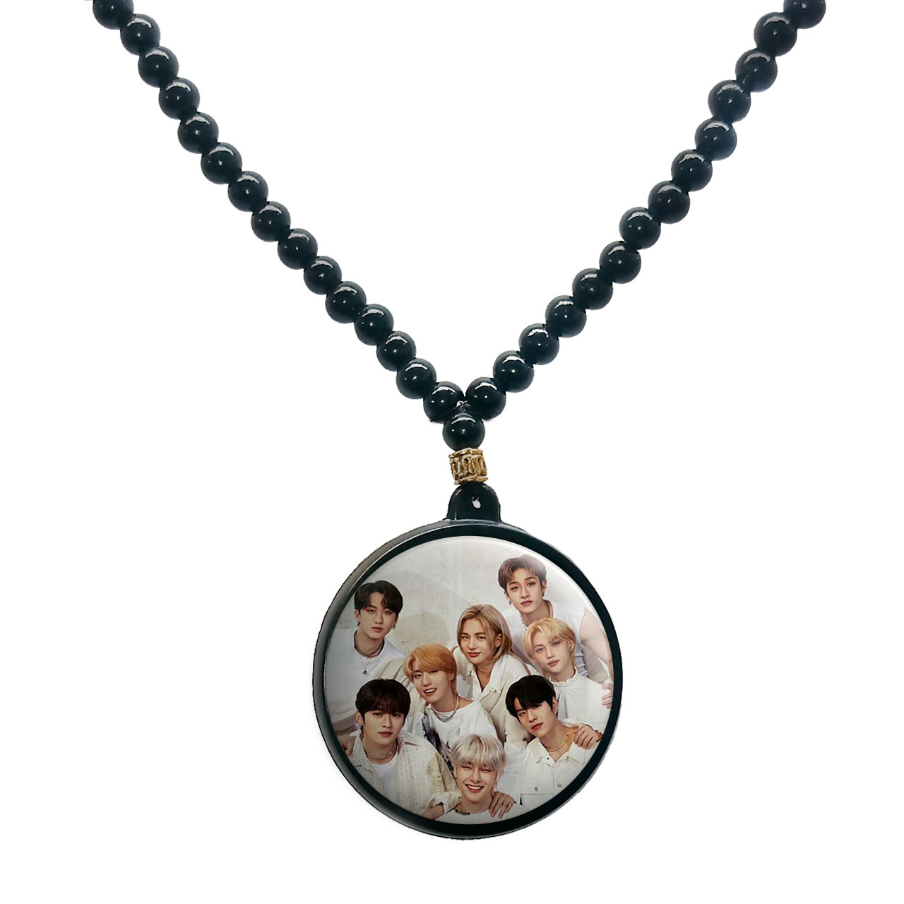 گردنبند پرمانه طرح straykids کد pmd.12174 مدل دو طرفه