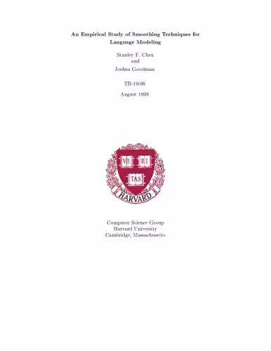خرید و دانلود نسخه کامل کتاب An Empirical Study of Smoothing Techniques for Language Modeling