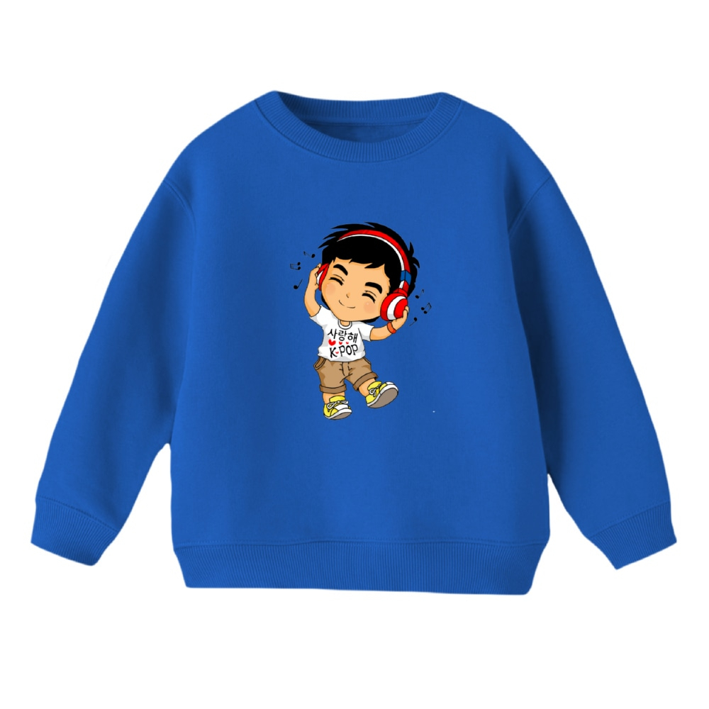 سویشرت بچگانه مدل پسرک هدفون  رنگ آبی