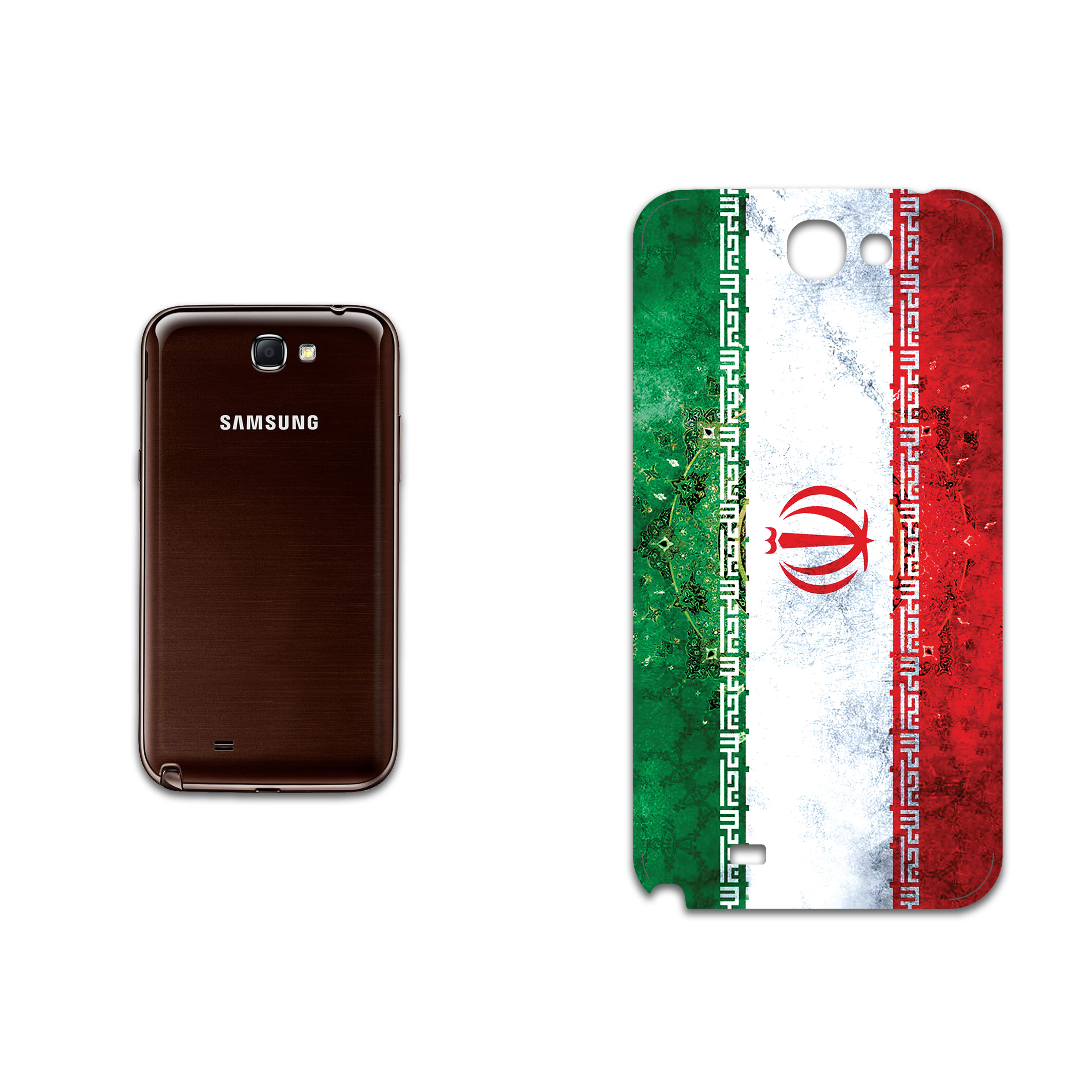 برچسب پوششی ماهوت مدل IRAN-Flag-1 مناسب برای گوشی موبایل سامسونگ Galaxy Note 2