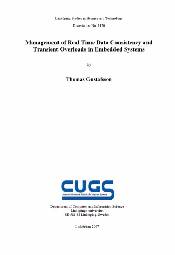 خرید و دانلود نسخه کامل کتاب Management of real-time data consistency and transient overloads in embedded systems
